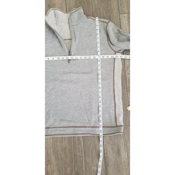Tommy Bahama Jean 1/4 Zip Sweater Men Large Reversible Neutral Tone Long Sleeve - Picture 9 of 12